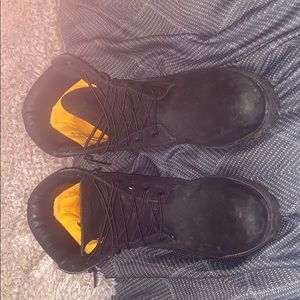 All black Timberlands size 10